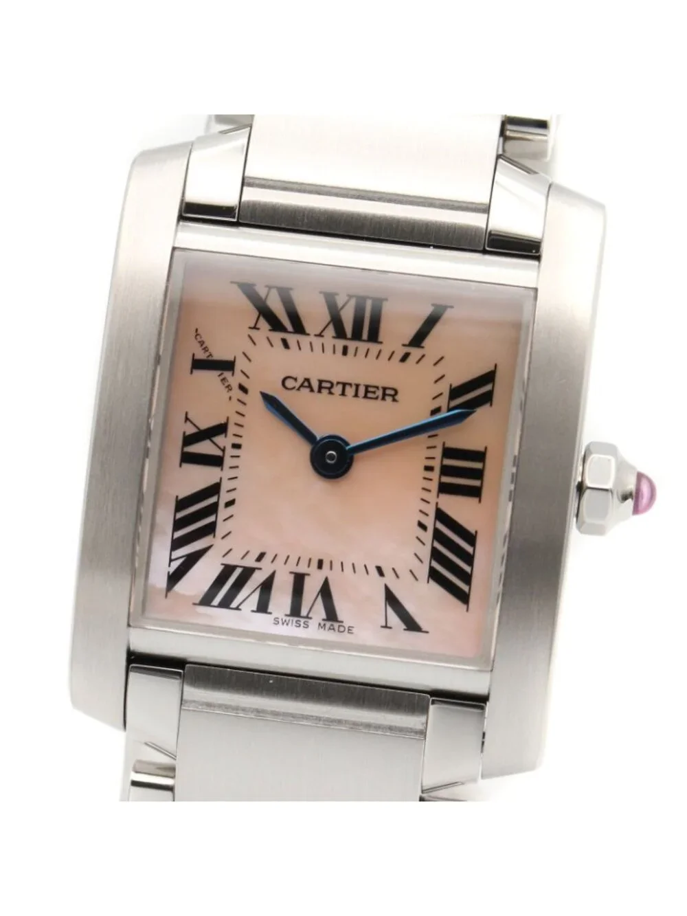 Cartier Watch Tank Francaise SM Pink Shell Stainless Steel